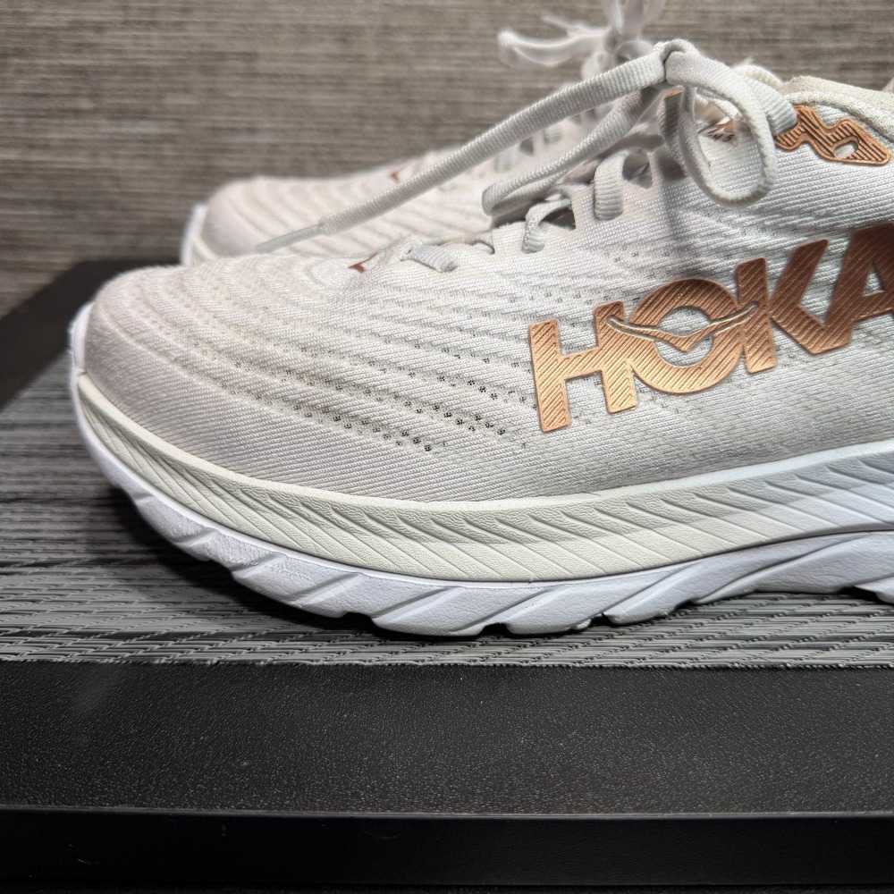 Hoka Mach 5 Women 7.5 White Copper Running Shoes 1127894-WCPP Profly+ Low Top - Picture 3 of 15
